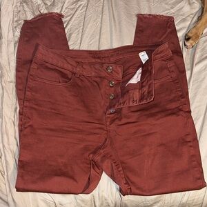 Maurices | Skinny Pants | raw hem | Large Long